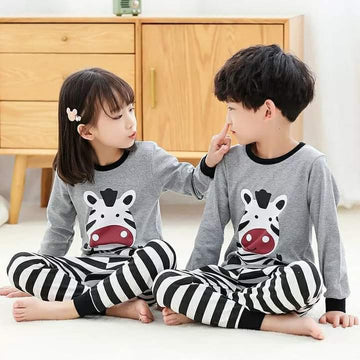 Baby or Baba Grey and Black Zebra Print Kids Suits (1 Pcs)
