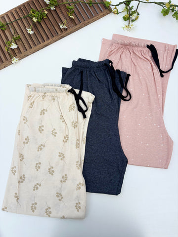 0000              Women Printed Trousers- Pack of 3