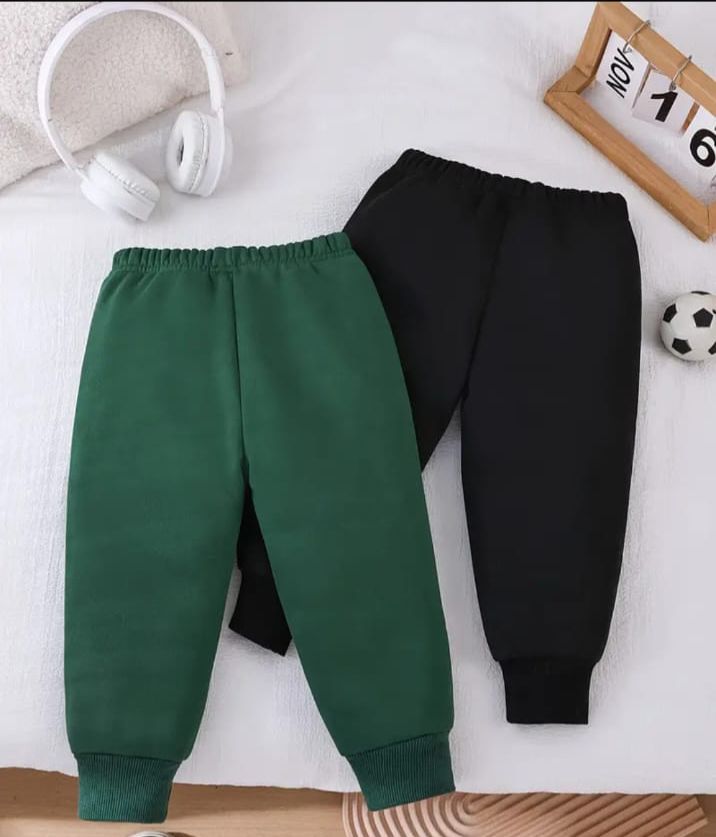 0000      Pack Of 2 White Strips Trousers (Black / Bottle Green)