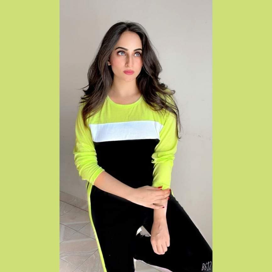 024 Green Black  Panel Full Sleeves Tracksuit Available for Woman
