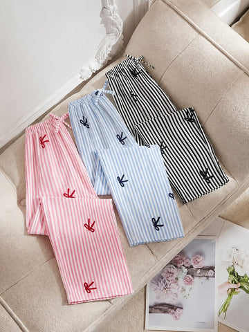 0000        Bow Bloom Pajama Trousers- Pack of 3
