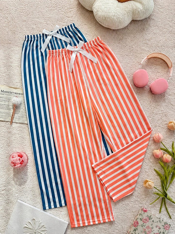 0000        Candy Strip Lounge Trousers- Pack of 2