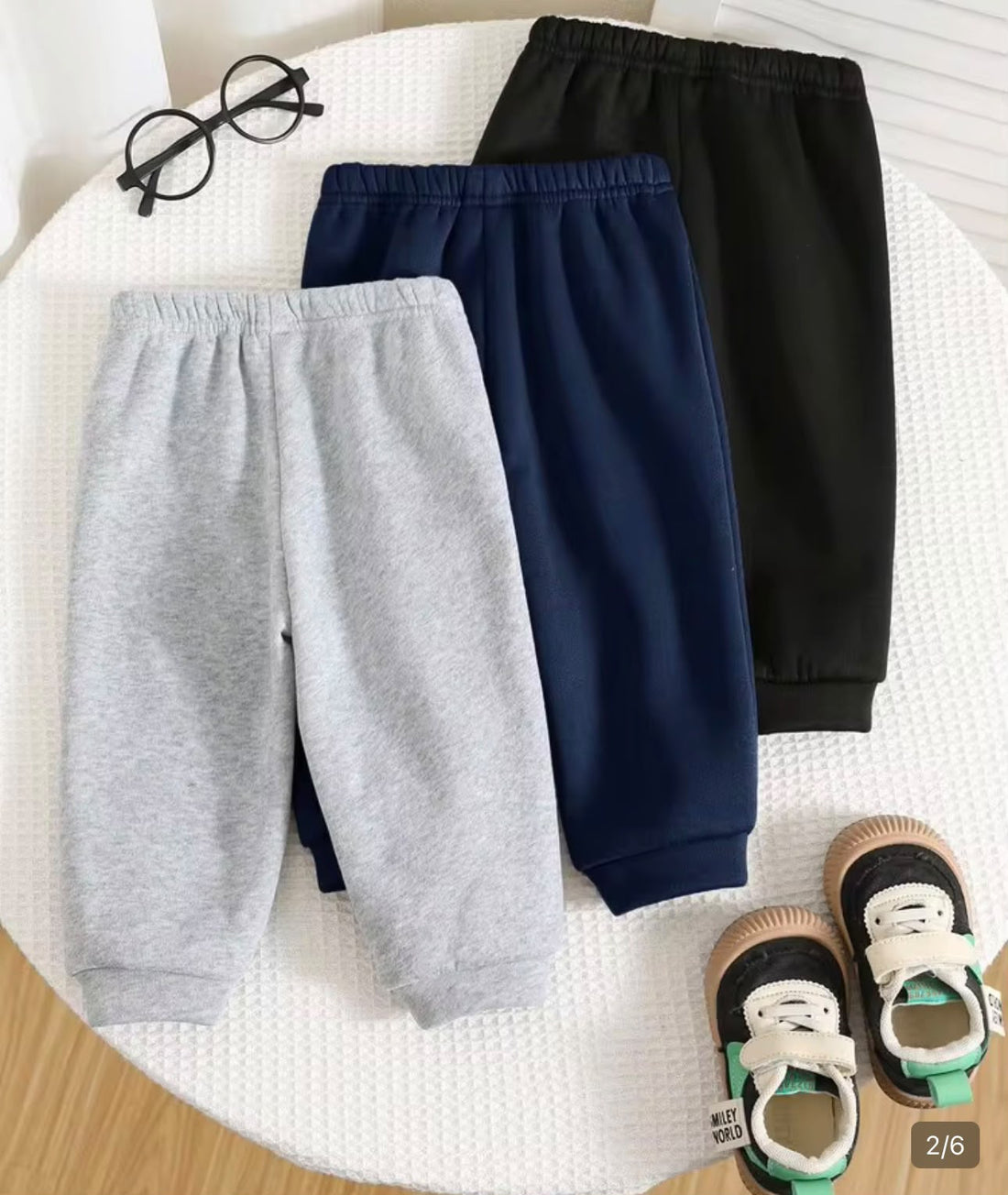 0000                   Kids Classic Winter Trousers Pack of 3 (Black,Navy,Grey)