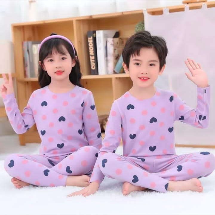 Baby or Baba Purple Hearts Print Full Sleeves Kids Suits (1 Pcs)