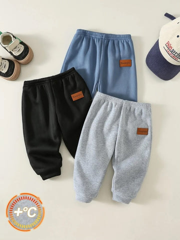 0000                   Kids Winter Cuff Trousers Pack of 3 (Black,Blue,Grey)