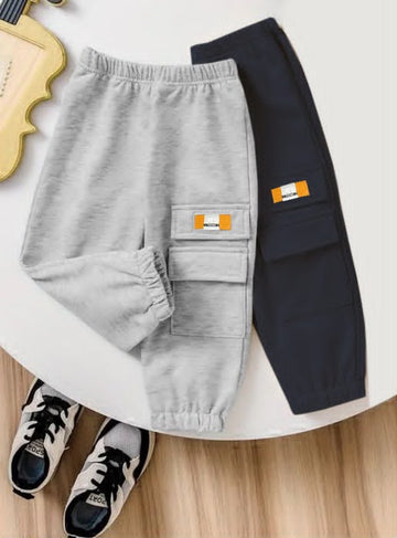 0000           Urban Cargo Fleece Trousers For Kids ( Pack of 2 )