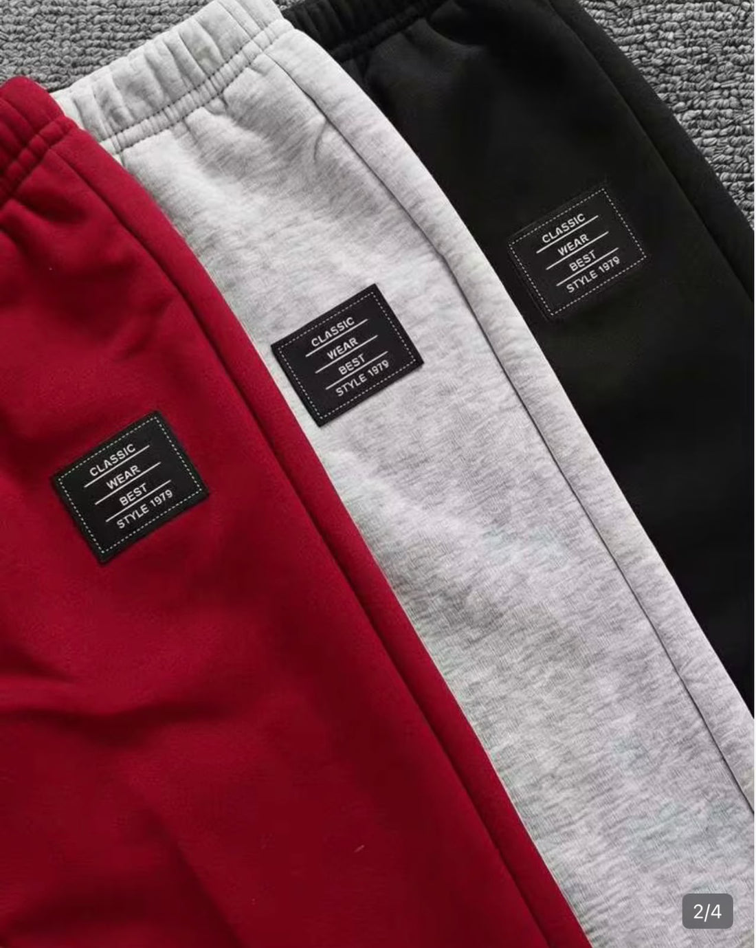 0000                   Kids Smart Fit Joggers Pack of 3 (Black,Red,Grey)