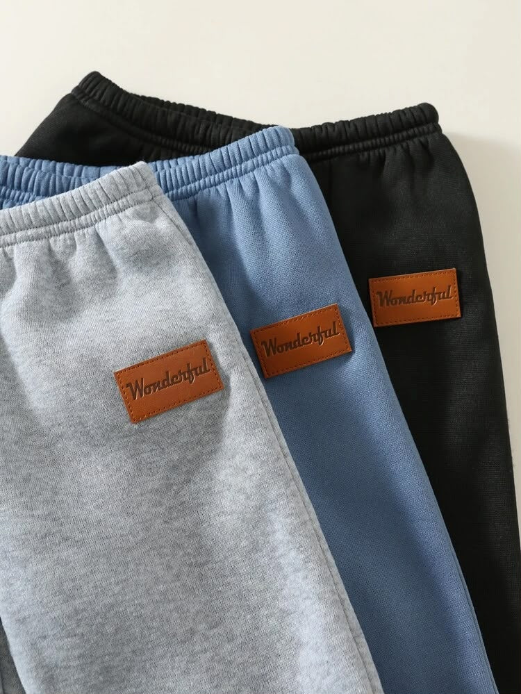 0000                   Kids Winter Cuff Trousers Pack of 3 (Black,Blue,Grey)