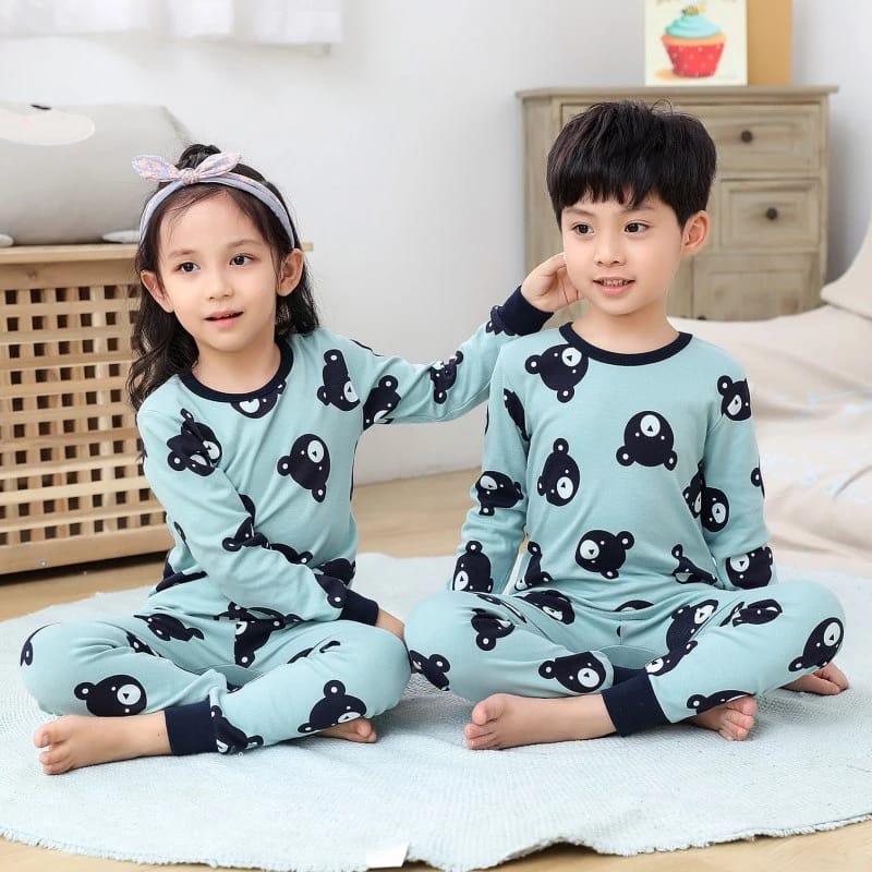 Baby or Baba Blue Bears print Kids Suits(1 Pcs)