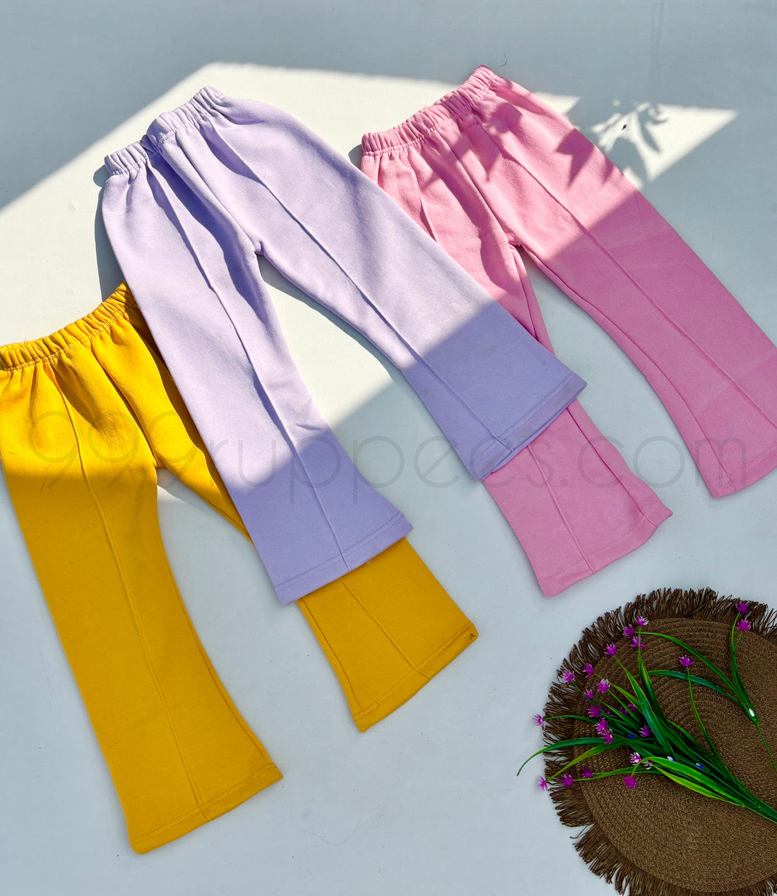 0000    New Pack of 3 Multi Fleece Trousers For Kids