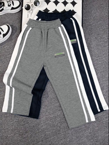 0000           Strip Lining Fleece Trousers For Kids ( Pack of 2 )