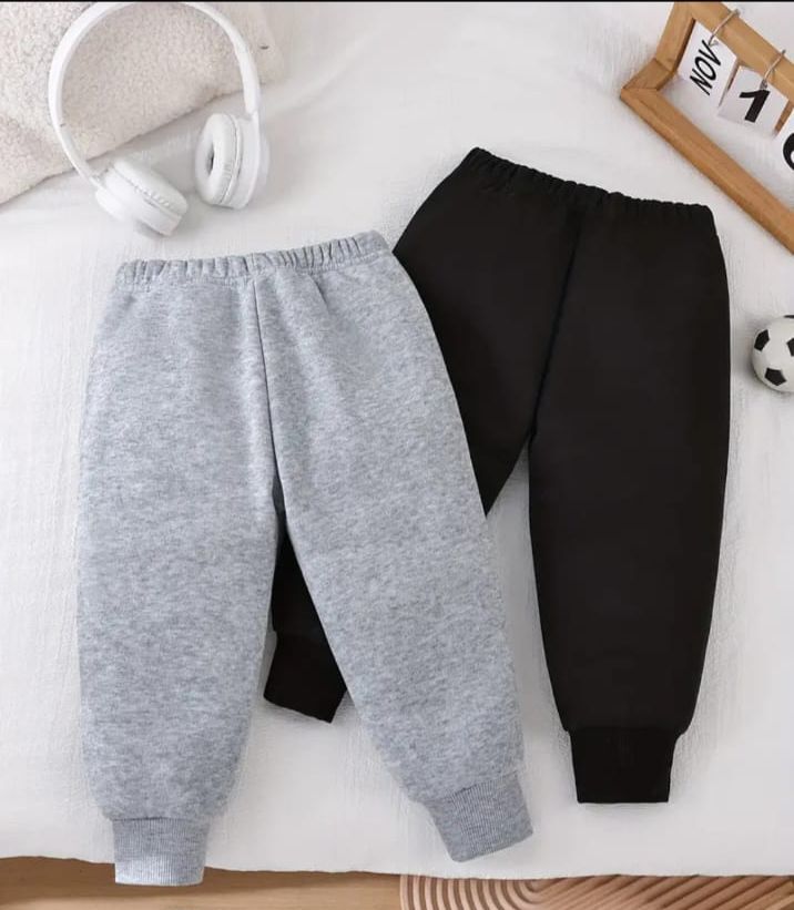 0000      Pack Of 2 Black Strips Trousers (Black/Grey)